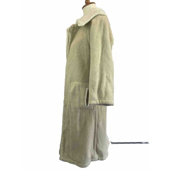 Vintage 60s Trench Coat Mod Womens Button Reversible Camel Cream - Picture 9 of 13